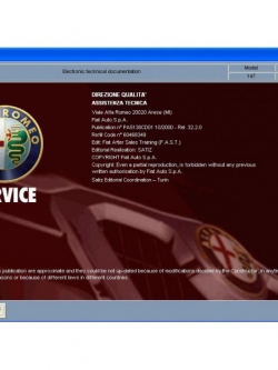 CD โปรแกรมคู่มือซ่อม และ WIRING DIAGRAM ALFA ROMEO 147 (EN)