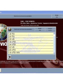 CD โปรแกรม คู่มือซ่อม และ WIRING DIAGRAM ALFA ROMEO 156