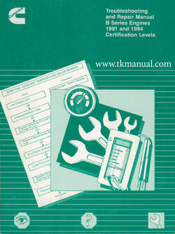 หนังสือ คู่มือการซ่อมเครื่องยนต์ Cummins B3.9 B5.9 4B3.9 4BT3.9 4BTA3.9 6B5.9 6BT5.9 6BTAB5.9 Engine 1991-1994 Service Repair Manual ภาษาอังกฤษ