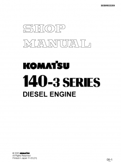 หนังสือ คู่มือซ่อม 140-3 SERIES DIESEL ENGINE (ทั้งคัน) EN