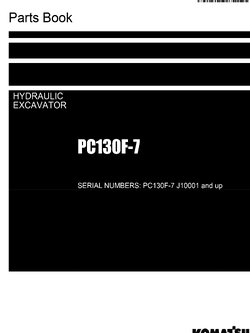 หนังสือ Parts Catalog Komatsu PC130F-7 J10001 & up (อังกฤษ)