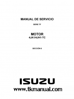หนังสือ คู่มือซ่อมเครื่องยนต์ และวงจรไฟฟ้า Wiring Diagram 4JA1, 4JH1 ภาษาอังกฤษ