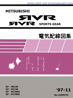 หนังสือ วงจรไฟฟ้า Wiring Diagram Mitsubishi RVR sports Gear เครื่องยนต์ 4G93-GDI, 4G64-GDI, 4G63-T/C ('97-11) หนังสือ JP