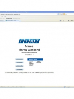 CD คู่มือซ่อมทั้งคันและ WIRING DIAGRAM FIAT MAREA / MAREA WEEKEND ปี 1998-2001 (EN)