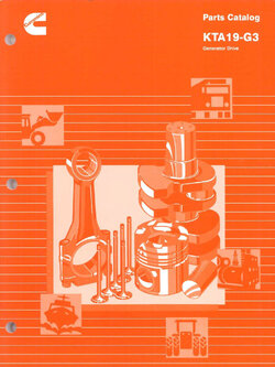 Cummins KTA19-G3 Generator Drive Parts Catalog หนังสือภาษาอังกฤษ
