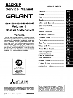 CD คู่มือซ่อม Mitsubishi GALANT ปี 1983 - 93 ทั้งคัน