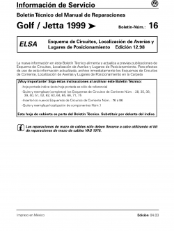 CD คู่มือ วงจรไฟฟ้า (Wiring Diaram) VOLKSWAGEN Golf, Jetta 1998-12