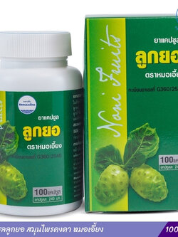 ยาแคปซูลลูกยอ สมุนไพรคงคา หมอเอี้ยง 100 แคปซูล