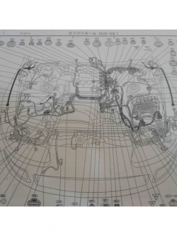 หนังสือ วงจรไฟฟ้า Wiring Diagram 2JZ-GE ฝาดำ TOYOTA SUPRA ปลั๊กขันน๊อต