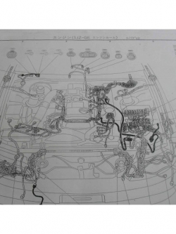 หนังสือ วงจรไฟฟ้า Wiring Diagram เครื่องยนต์ 1JZ-GE ฝาขาว TOYOTA MARK II 1993