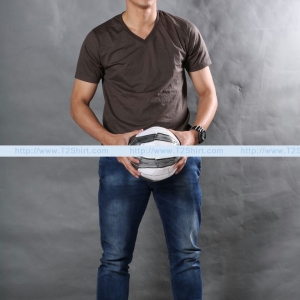 เสื้อยือ แขนสั้น คอวี