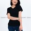 เสื้อยืด คอกลม แขนสั้น สีดำ Size S