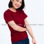 เสื้อยืด คอกลม แขนสั้น สีเลือดหมู Size 4XL