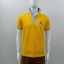 เสื้อโปโลสีเหลืองแต่งคอปกสีฟ้า ผ้าใส่สบาย สินค้าสังผลิตพร้อมปักโลโก้ตามต้องการ ชาย หญิง สั่งได้ตามต้องการ
