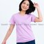 เสื้อยืด คอกลม แขนสั้น สีม่วงพาสเทล Size XL