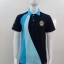 เสื้อโปโลโปตัดต่อ ดำ ฟ้า ปักตรามหาวิทลัยราชภัฎ