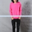 เสื้อยืด คอกลม แขนยาว สีชมพู Pinky Size L