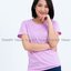 เสื้อยืด คอกลม แขนสั้น สีม่วงพาสเทล Size XL