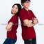 เสื้อยืด คอกลม แขนสั้น สีเลือดหมู Size 4XL