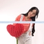 เสื้อยืด คอวี แขนยาว สีโอลด์โรส Size 4XL