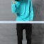เสื้อยืด คอกลม แขนยาว สีเขียวมิ้นต์ Size L
