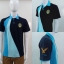 เสื้อโปโลโปตัดต่อ ดำ ฟ้า ปักตรามหาวิทลัยราชภัฎ