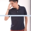 เสื้อโปโล TK แขนสั้น ทรงตรง สีกรมท่า Size L