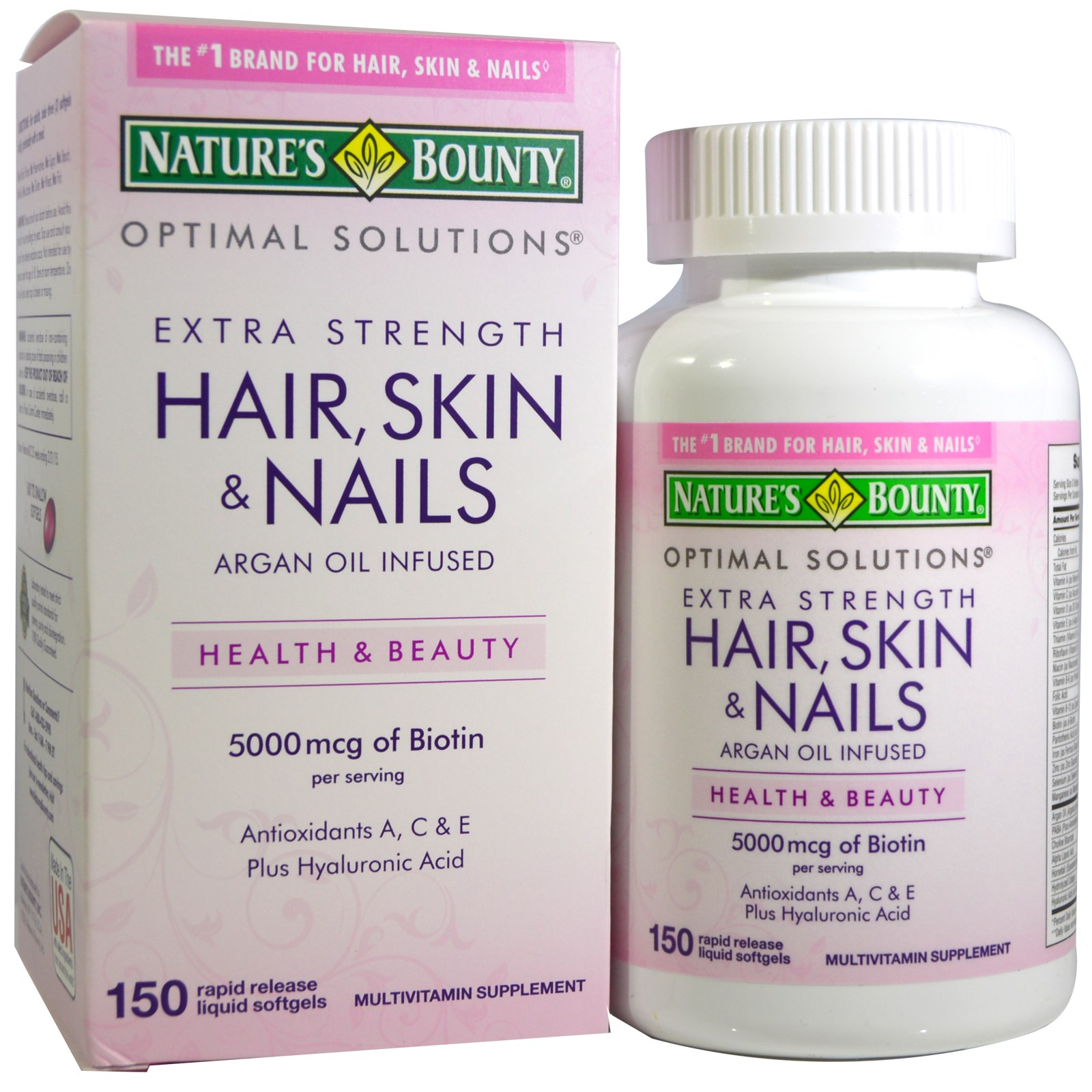 Nature S Bounty Optimal Solutions Hair Skin Nails Extra